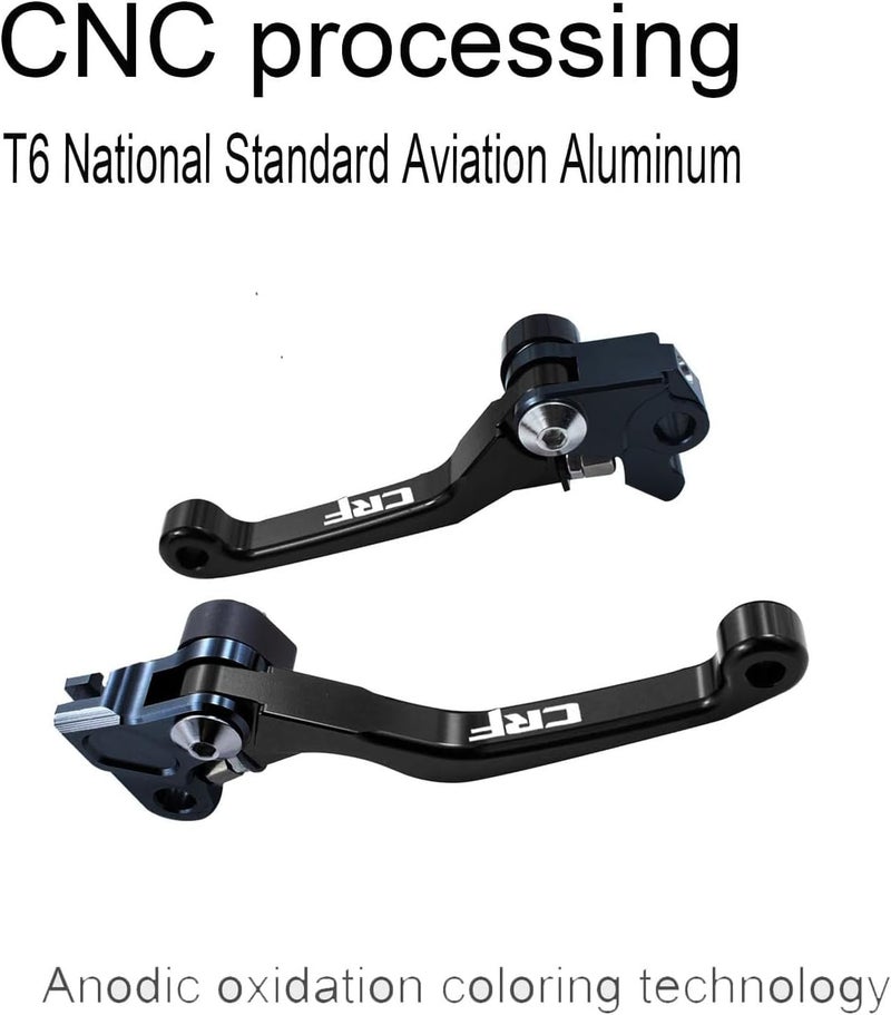 Adsspro Motorcycle Billet Foldable Brake Clutch Lever Handle CNC Aluminum Pivot for CRF125F CRF125 F CRF 125 F 2014-2022 2014 2015 2016 2017 2019 2019 2020 2021 2022 Dirt Pit Bike（Black） - Image 3